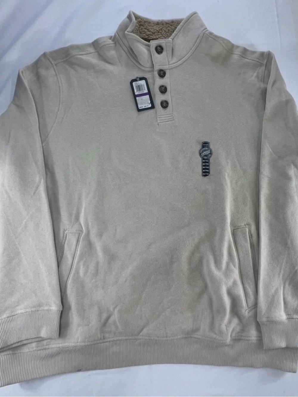 Arrow Mens Rock Heather Long Sleeve Collared Sweatshirt NWT Size 2XLT